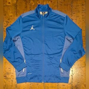 Jordan XXL Blue Dri-fit Zip-up Track Jacket